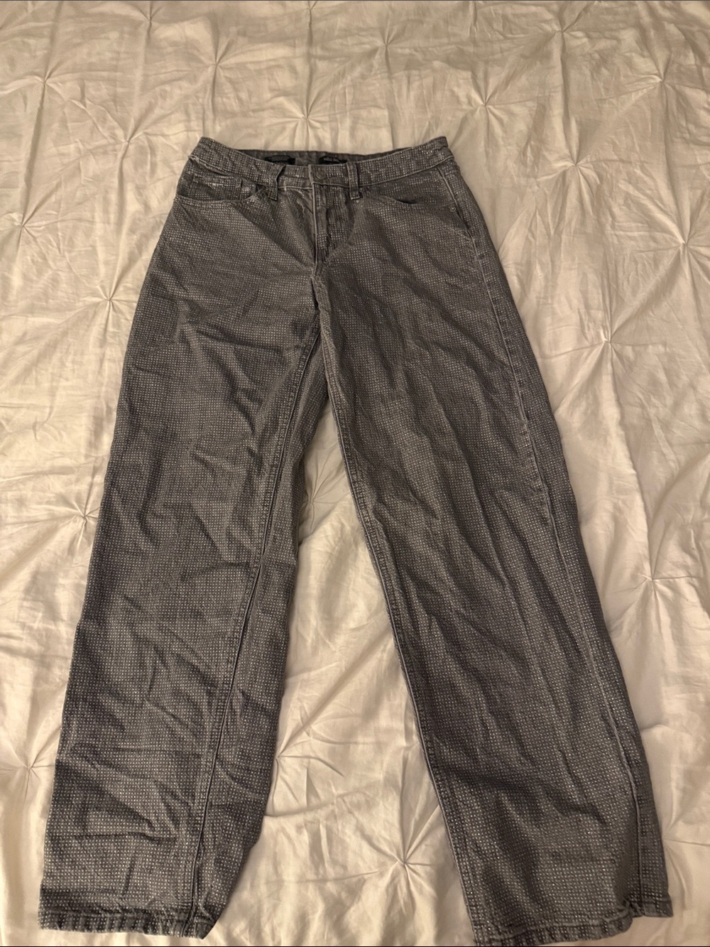 Women's Straight-Leg Jeans in Charcoal Gray